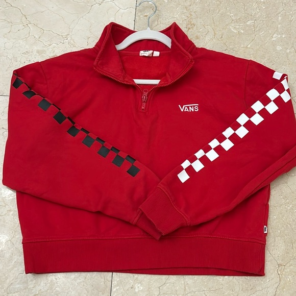 🏁Vans 🏁 cropped sweater 💕 Sz:M - Picture 1 of 4